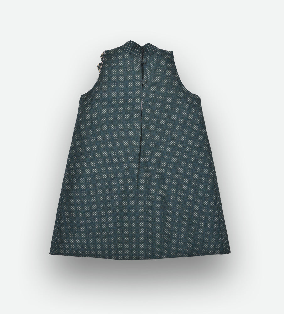 DARK GREEN COTTON DRESS
