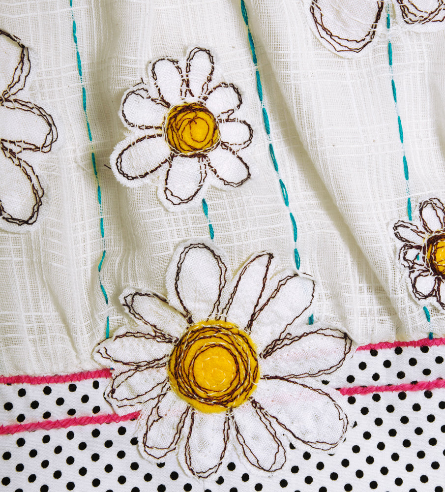 COTTON WHITE FLOWER SUMMER DRESS