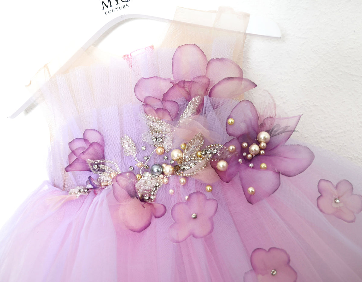 LlLA EMBROIDERED FLOWERGIRL DRESS