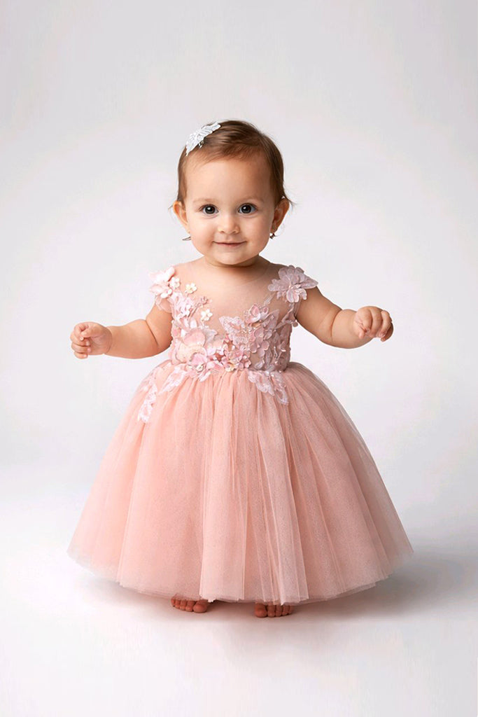 BABY APRICOT TULLE DRESS
