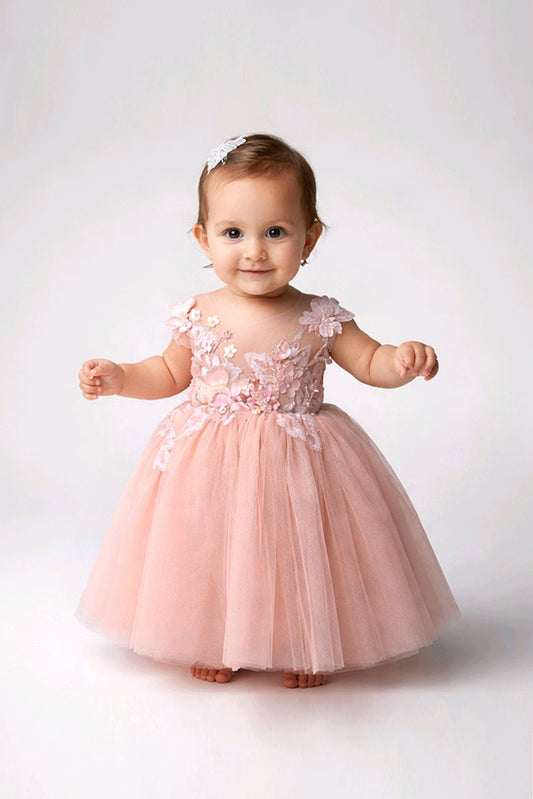 BABY APRICOT TULLE DRESS
