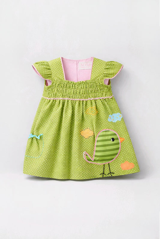 APPLE GREEN COTTON DRESS