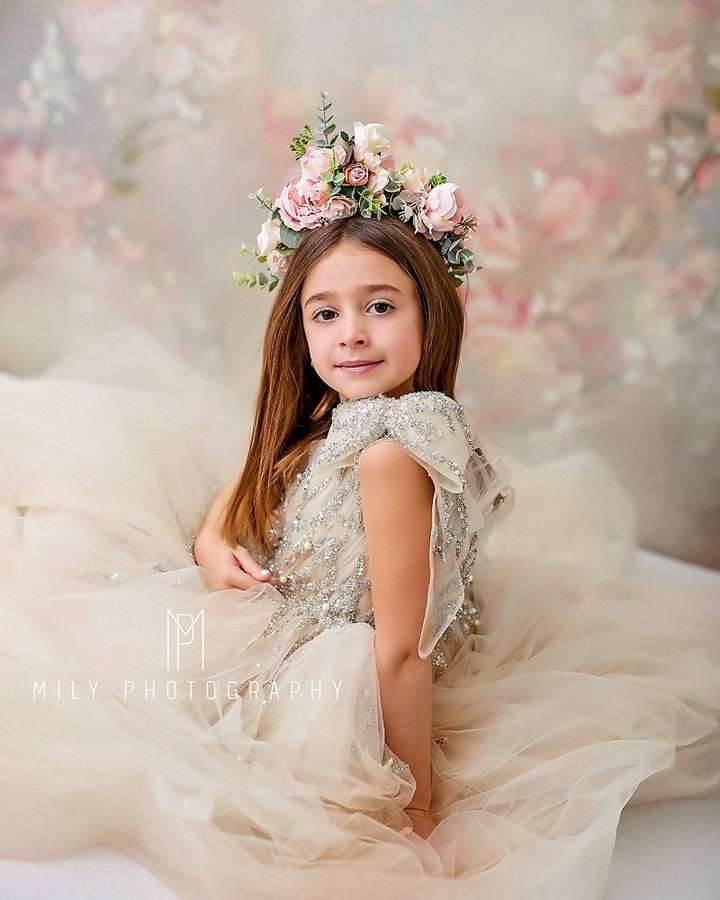 GOLD BLUSH FLOWERGIRL GOWN