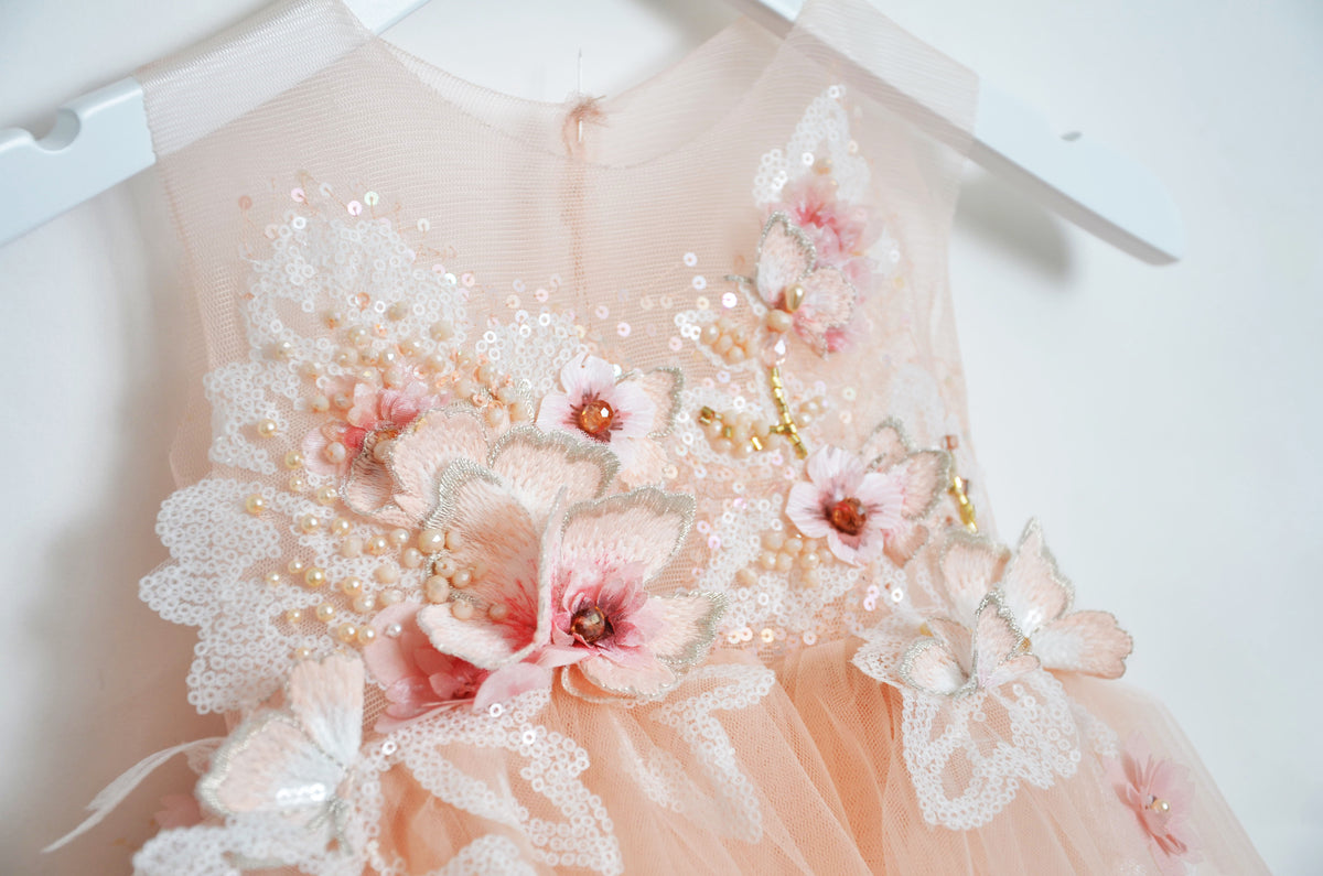 BABY APRICOT TULLE DRESS
