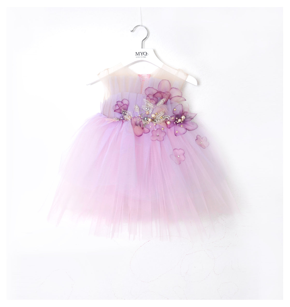 LlLA EMBROIDERED FLOWERGIRL DRESS