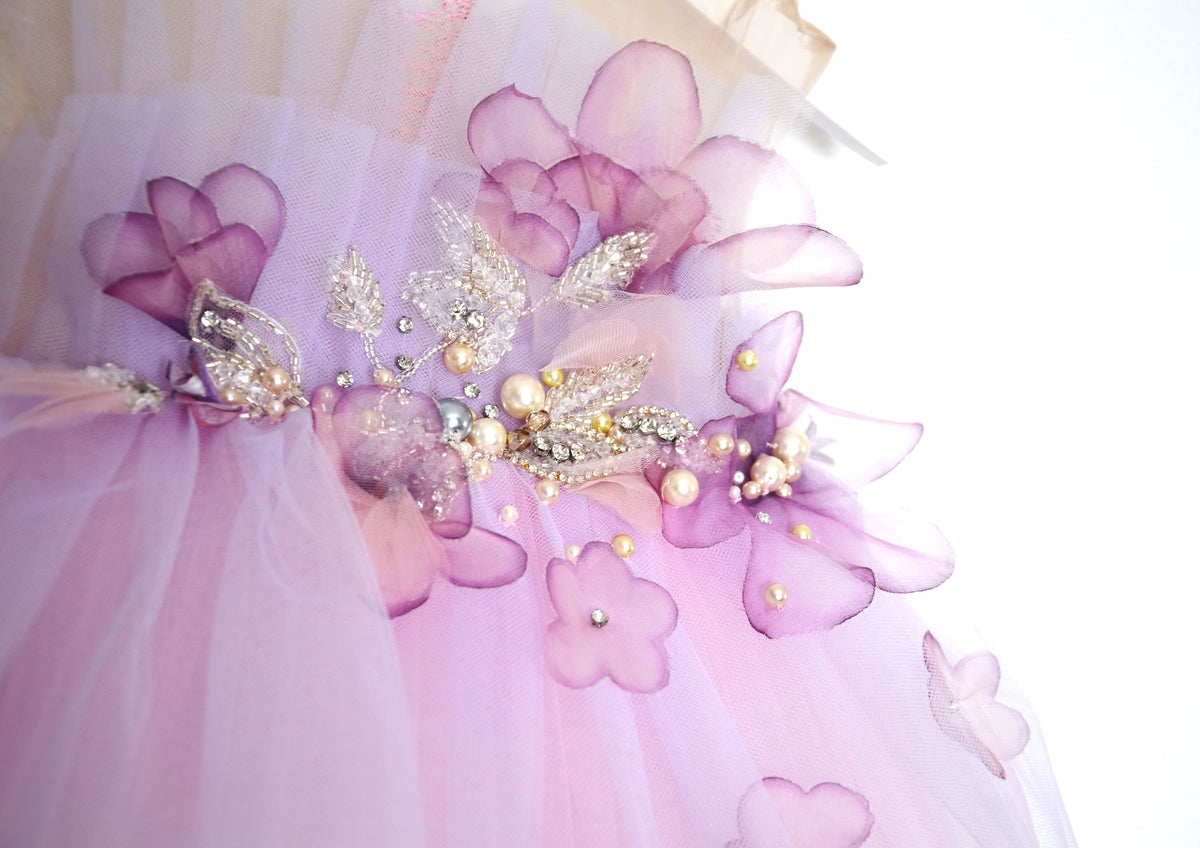 LlLA EMBROIDERED FLOWERGIRL DRESS