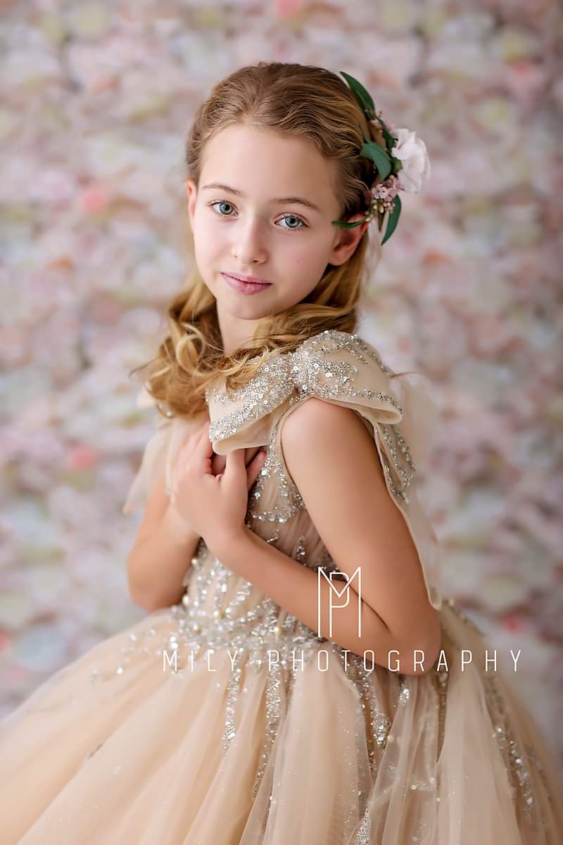 GOLD BLUSH FLOWERGIRL GOWN
