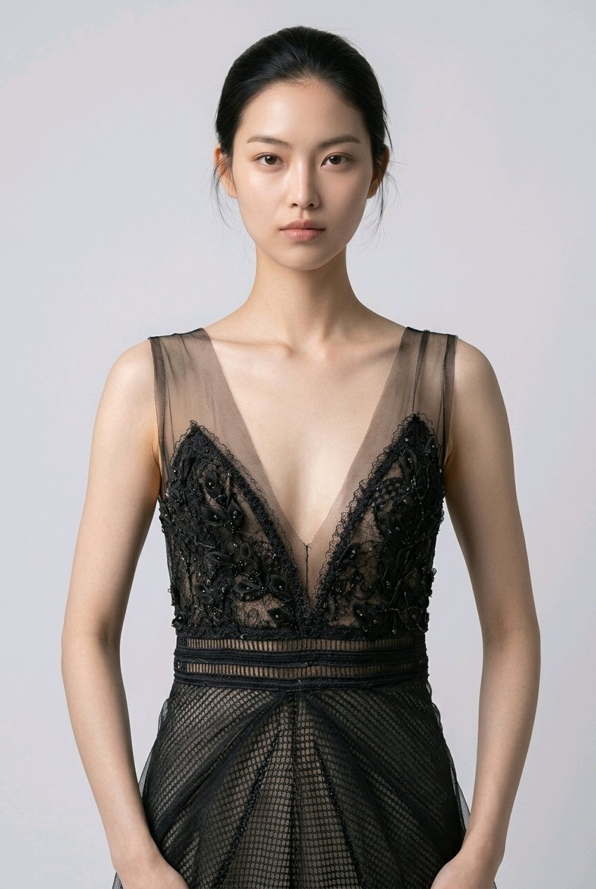 BLACK LACE TULLE MIDI COCKTAIL DRESS
