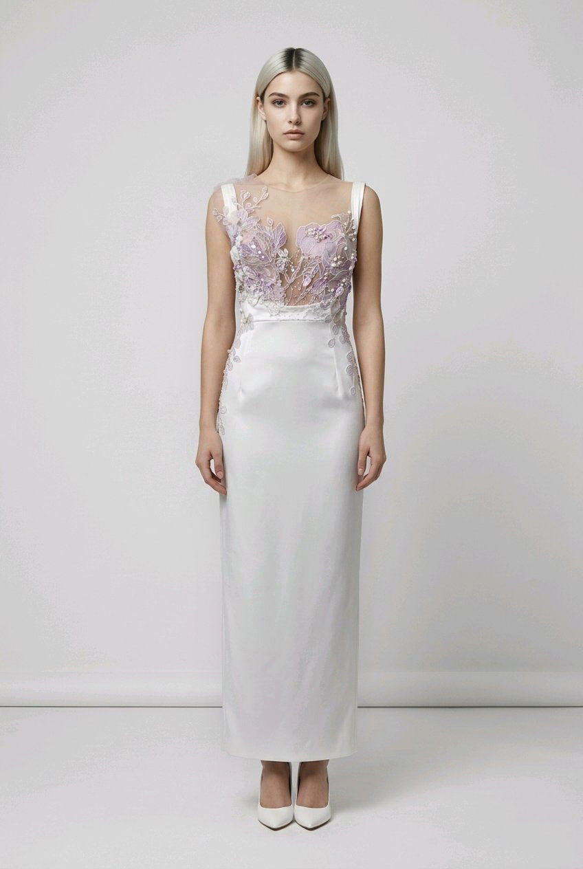 BRIDAL EMBROIYDERED SILK GOWN