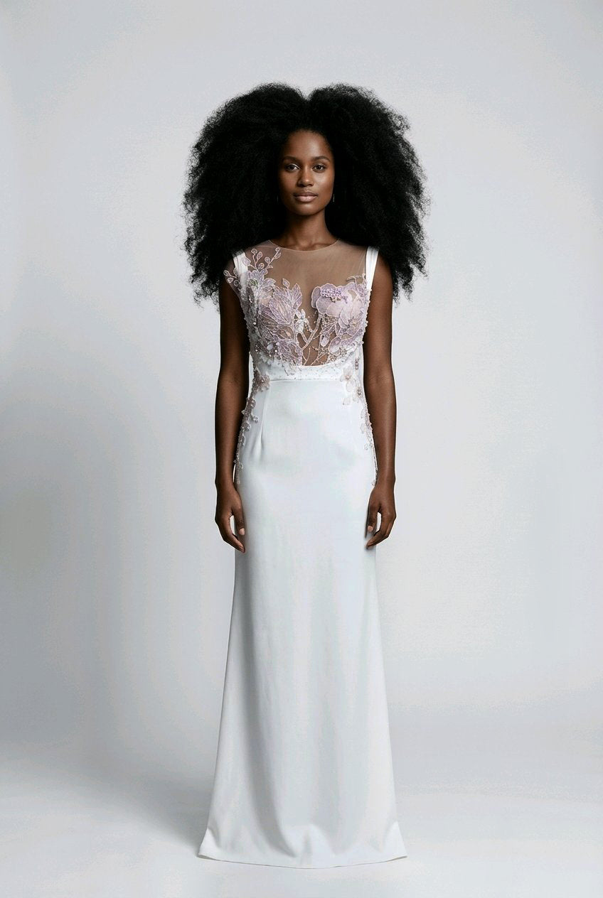 BRIDAL EMBROIYDERED SILK GOWN