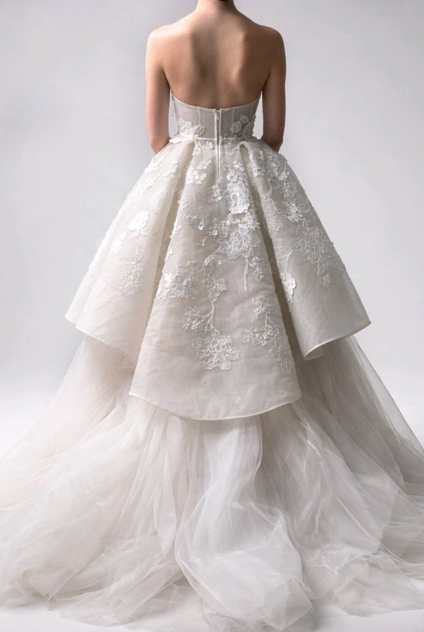 BRIDAL IVORY CORSET TWO PART GOWN