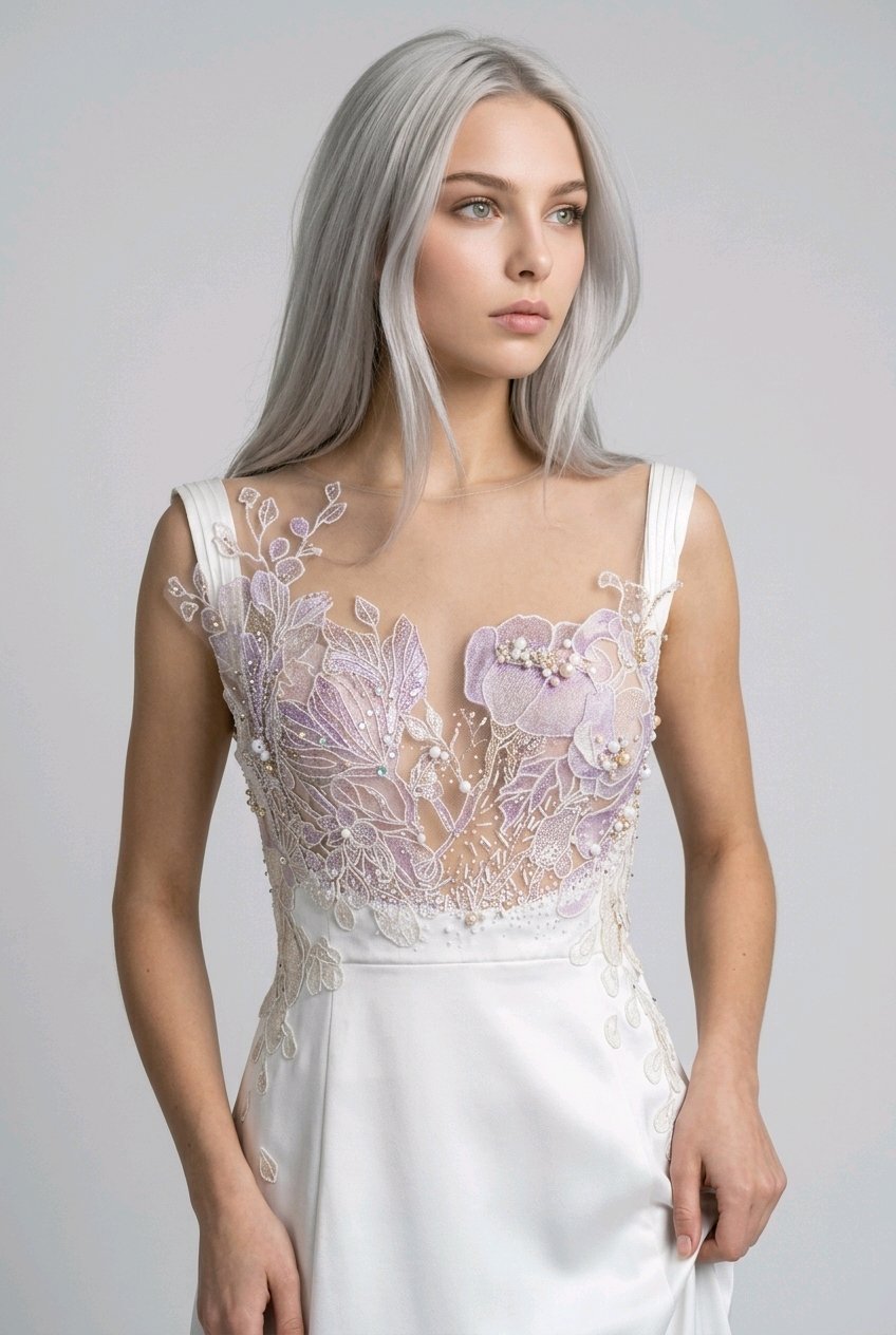 BRIDAL EMBROIYDERED SILK GOWN