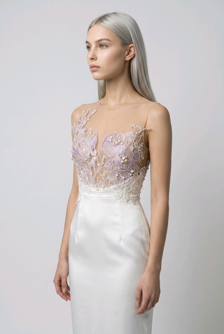 BRIDAL EMBROIYDERED SILK GOWN