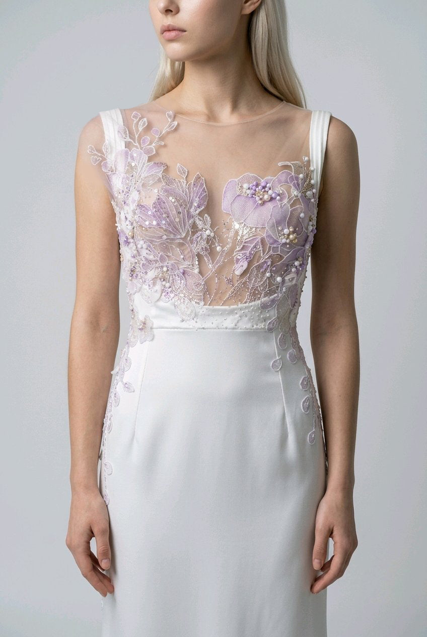 BRIDAL EMBROIYDERED SILK GOWN