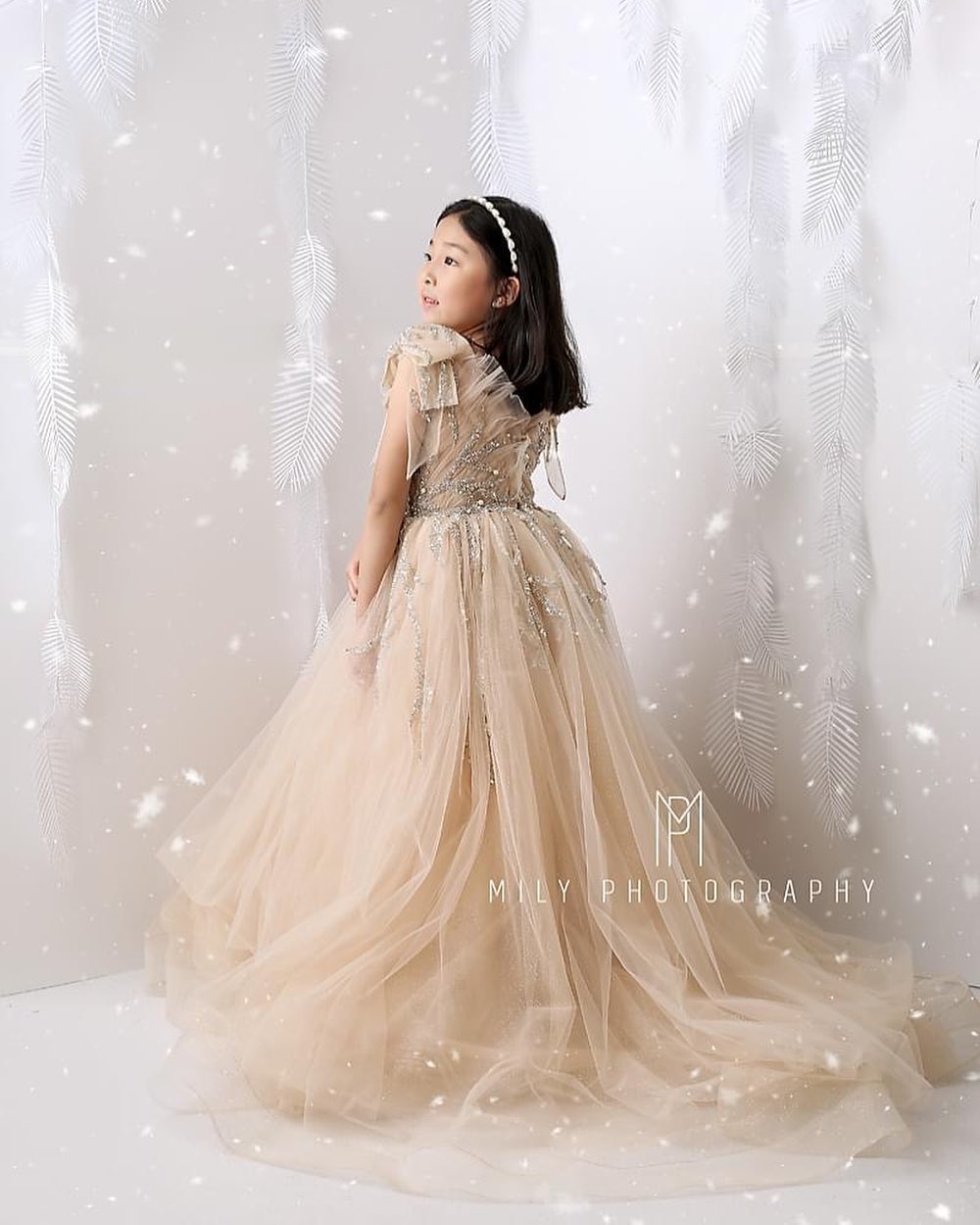 GOLD BLUSH FLOWERGIRL GOWN