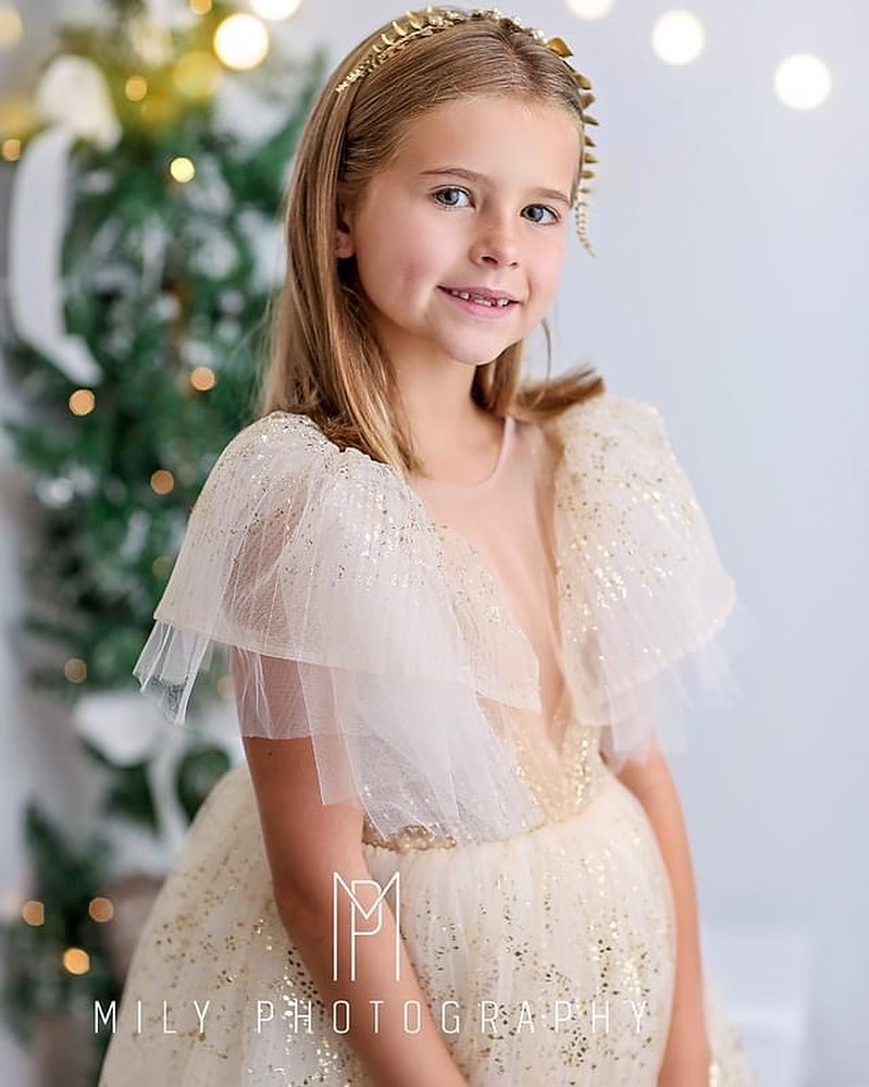GOLD BLUSH FLOWERGIRL GOWN