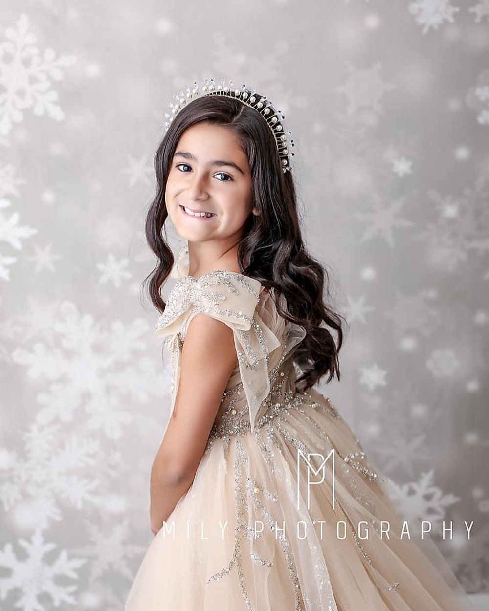 GOLD BLUSH FLOWERGIRL GOWN