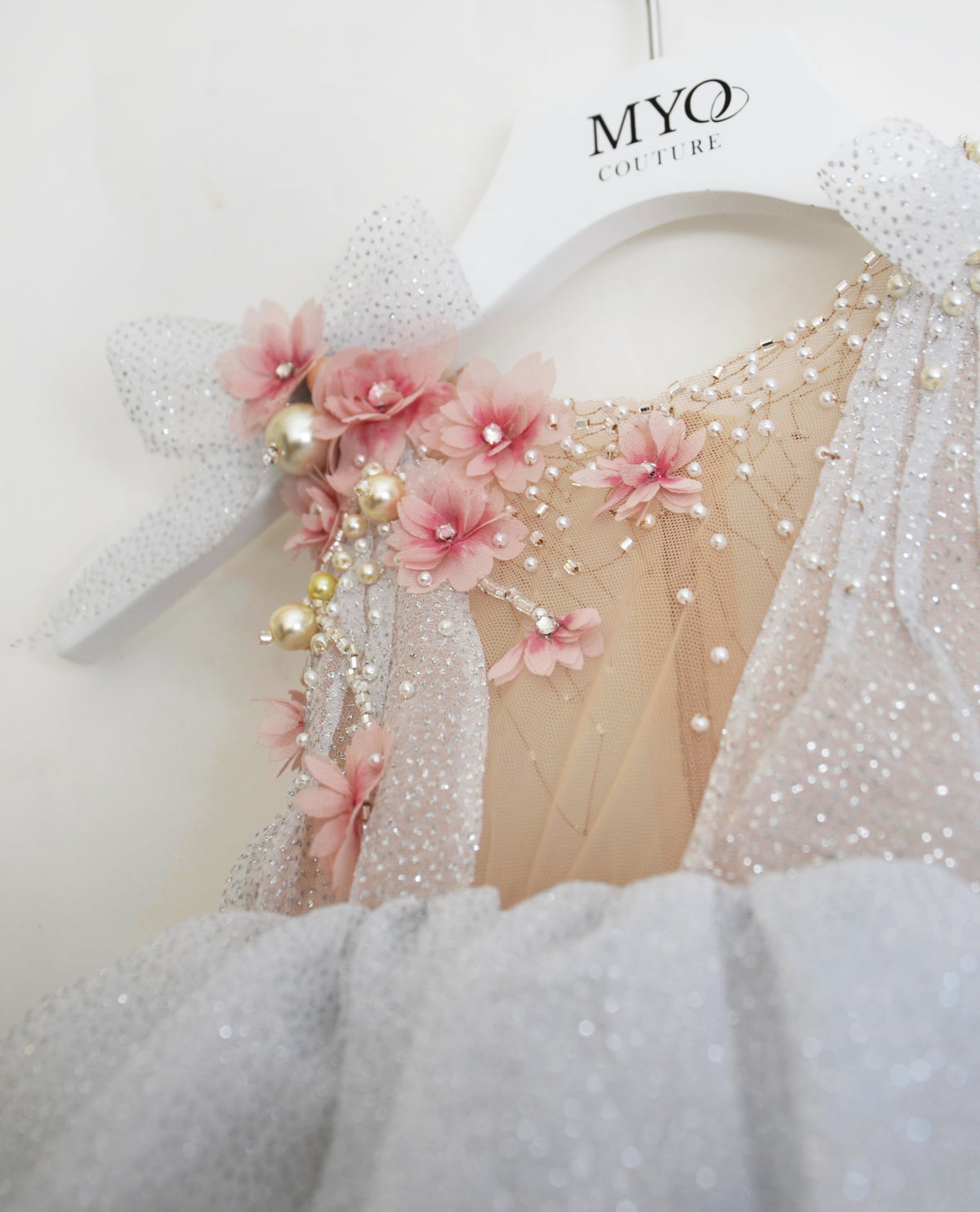 SPARKLE EMBROIDERED SILVER DRESS