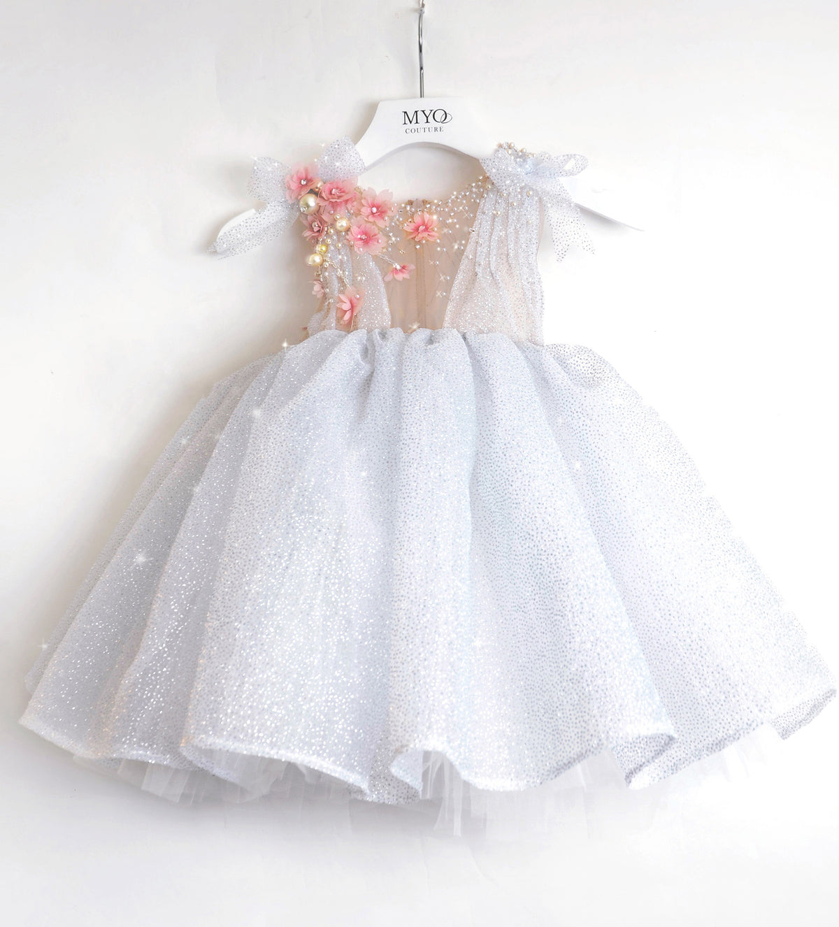 SPARKLE EMBROIDERED SILVER DRESS