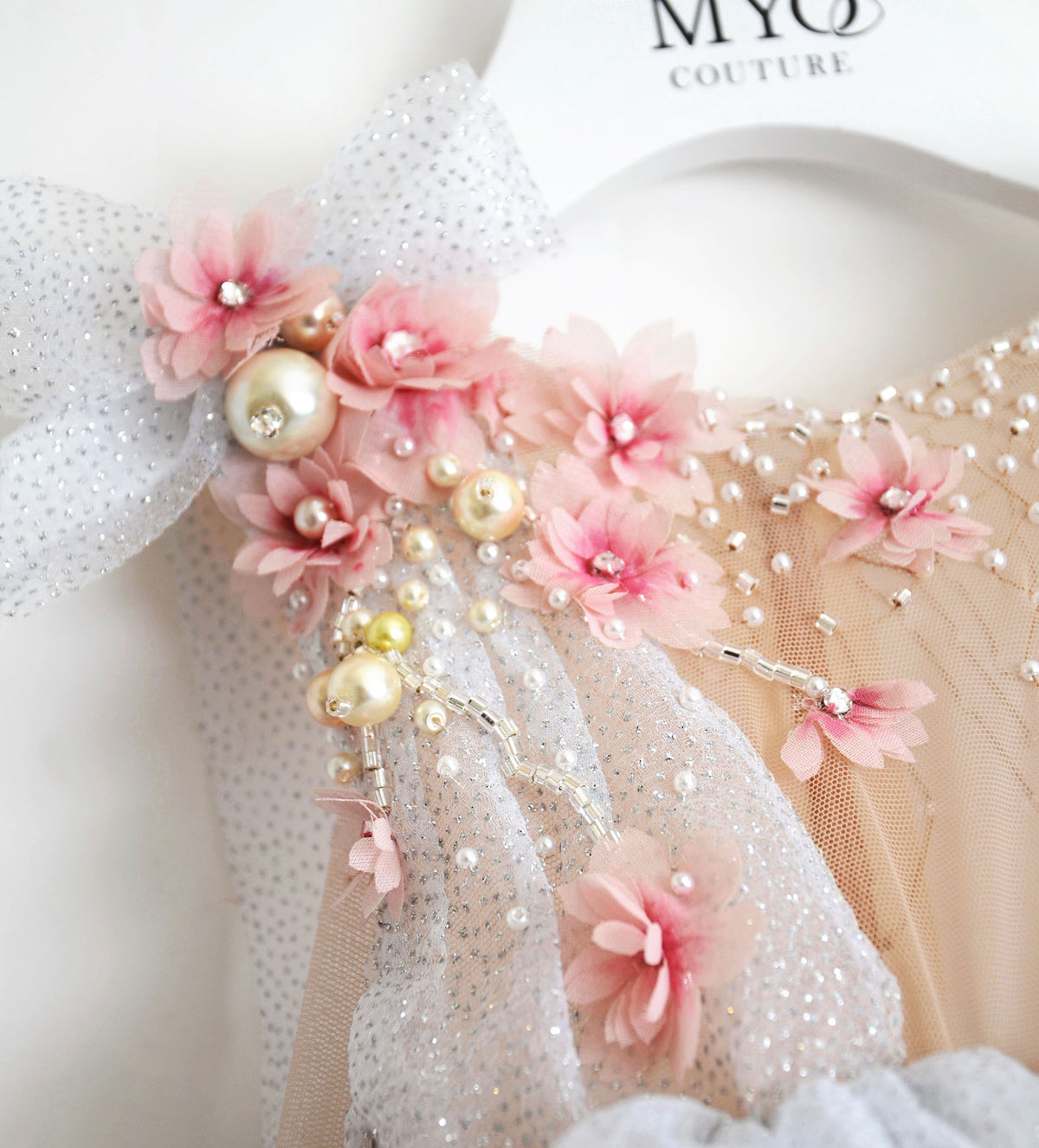SPARKLE EMBROIDERED SILVER DRESS