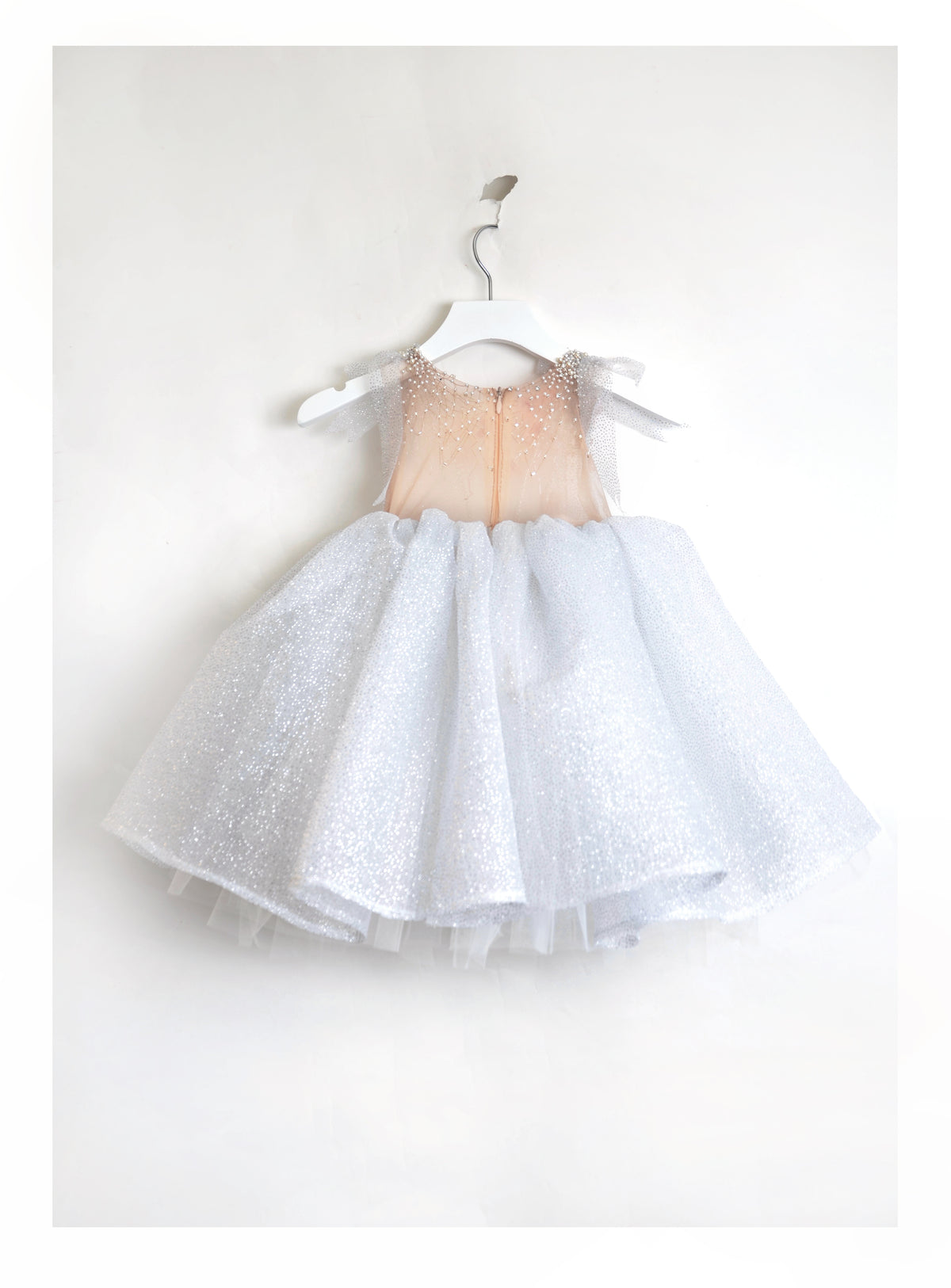 SPARKLE EMBROIDERED SILVER DRESS