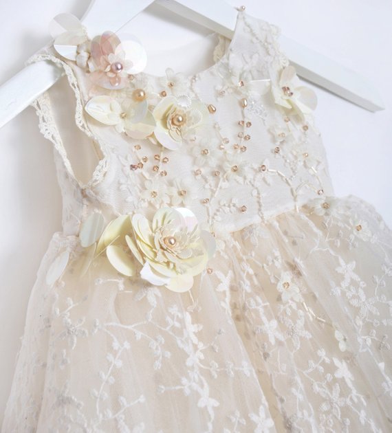 Embroidered Lace Baby Dress